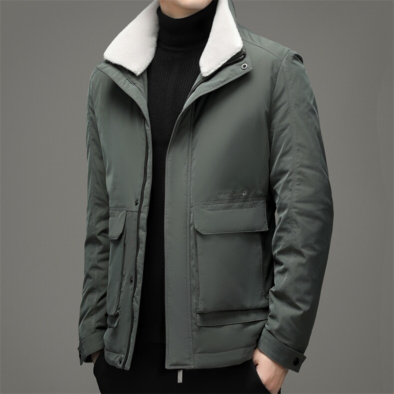 BZL2186钱塘2020-2秋冬新款中年男士毛领时尚休闲羽绒服外套P235,男装羽绒服,钱塘207-2