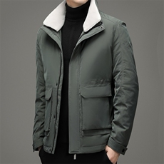 BZL2186钱塘2020-2秋冬新款中年男士毛领时尚休闲羽绒服外套P235，男装羽绒服，钱塘207-2
