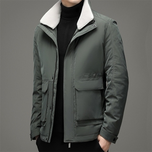 BZL2186钱塘2020-2秋冬新款中年男士毛领时尚休闲羽绒服外套P235图片
