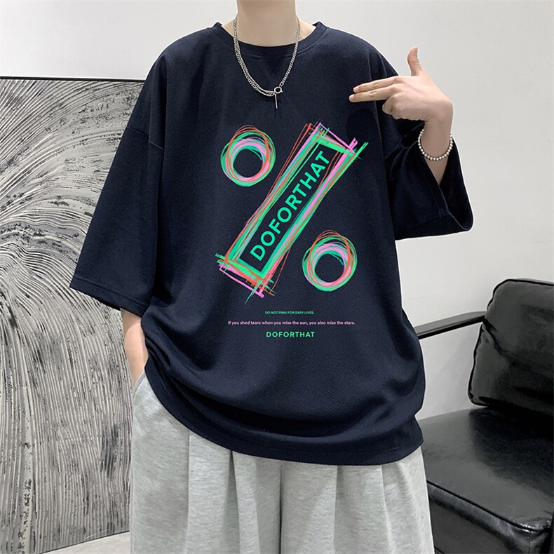 Q11171-P30春夏季七分袖t恤男大码五分袖男短袖中袖大皂风,男装T恤,电商A040