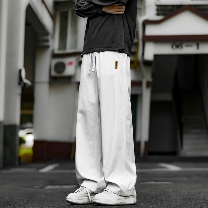 美式直筒阔腿百搭纯棉简约小标休闲裤K351特批3259.9,男装休闲裤,星座718-1