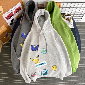 A040-WY2079-P40连帽卫衣男加肥加大码胖子棒球服外套图片