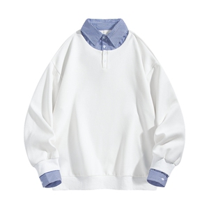 秋季现货假俩件宽松衬衫领套头卫衣男DSA157B-W6712-特P43图片