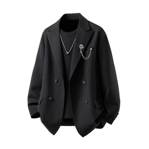 西服送胸针96%绦纶4%氨纶M-5XL大码XF78145P85控139西裤78151P45图片