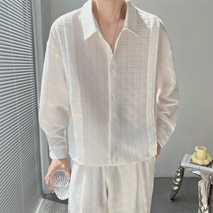 2026夏 轻熟风高级编织纹理小众气质慵懒衬衫防晒服CY12/P70控108图片