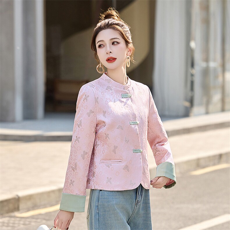 现货女士外套女2026新款春秋季高端品牌贵夫人时尚新中式洋气上衣,女装短外套,依如秀(原杭风阁)