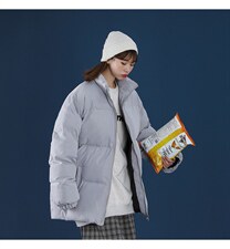冬季外套青少年中性风棉衣休闲纯色百搭男女上衣A177-M288-P50图片