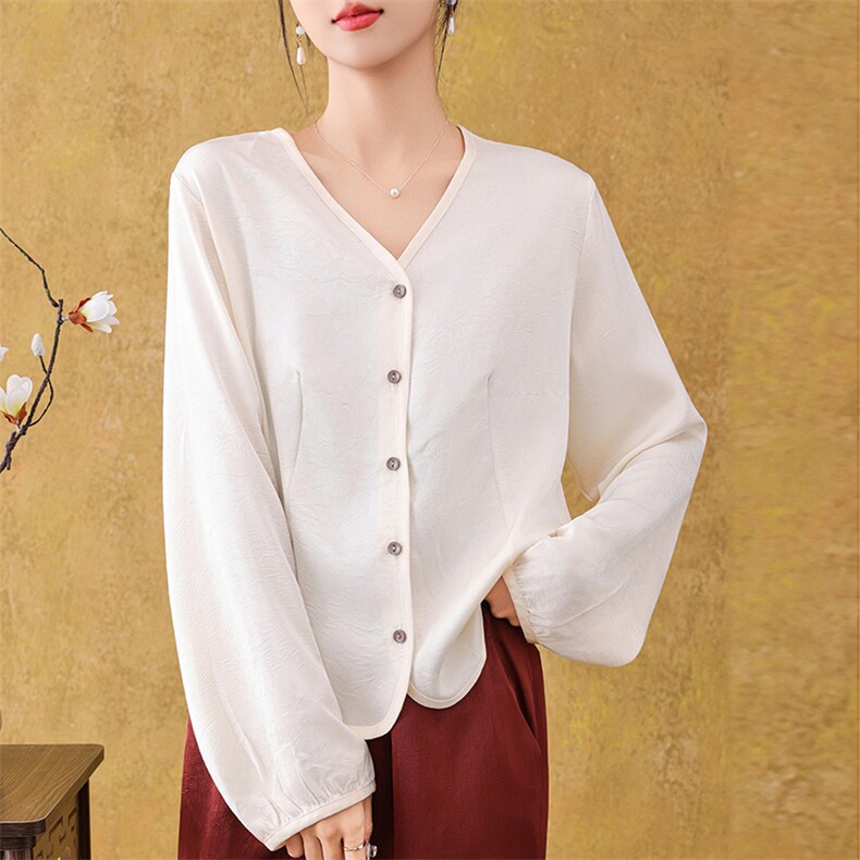 夏季新款简约女士新中式西服外套宽松百搭显瘦时尚休闲上衣，女装西装，朝贺羊绒