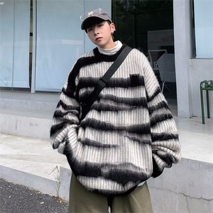 美式高街扎染针织衫潮牌慵懒风欧美宽松休闲嘻哈毛衣男MY917-p48