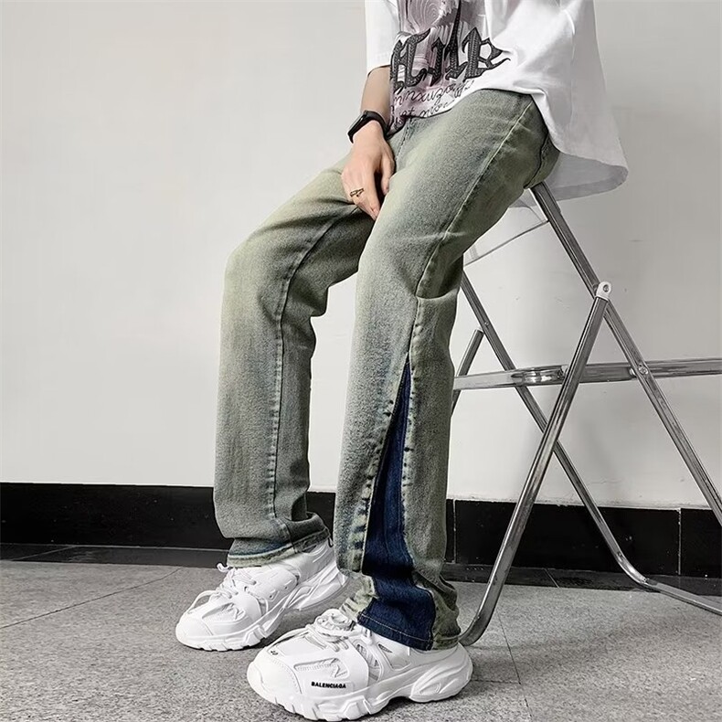 日常日系新款中腰文艺长裤男牛仔裤C931P45,男装牛仔裤,星座1116-2