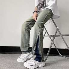 日常日系新款中腰文艺长裤男牛仔裤C931P45，男装牛仔裤，星座1116-2
