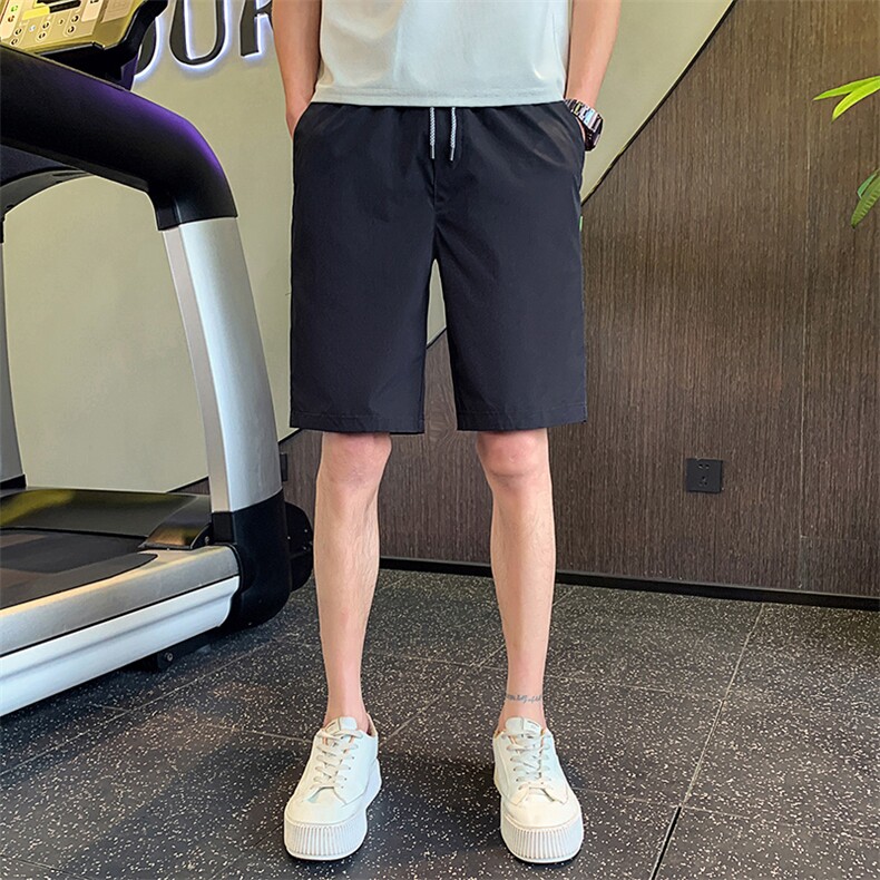 2024夏季新款休闲纯色松紧腰修身短裤五分裤男K202-p35控49,男装休闲裤,电商D303