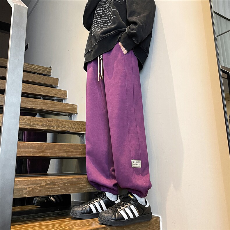 8XL-M痞帅脏脏束脚休闲卫裤男春季大码裤子KZ022特价P40,男装休闲裤,电商B312