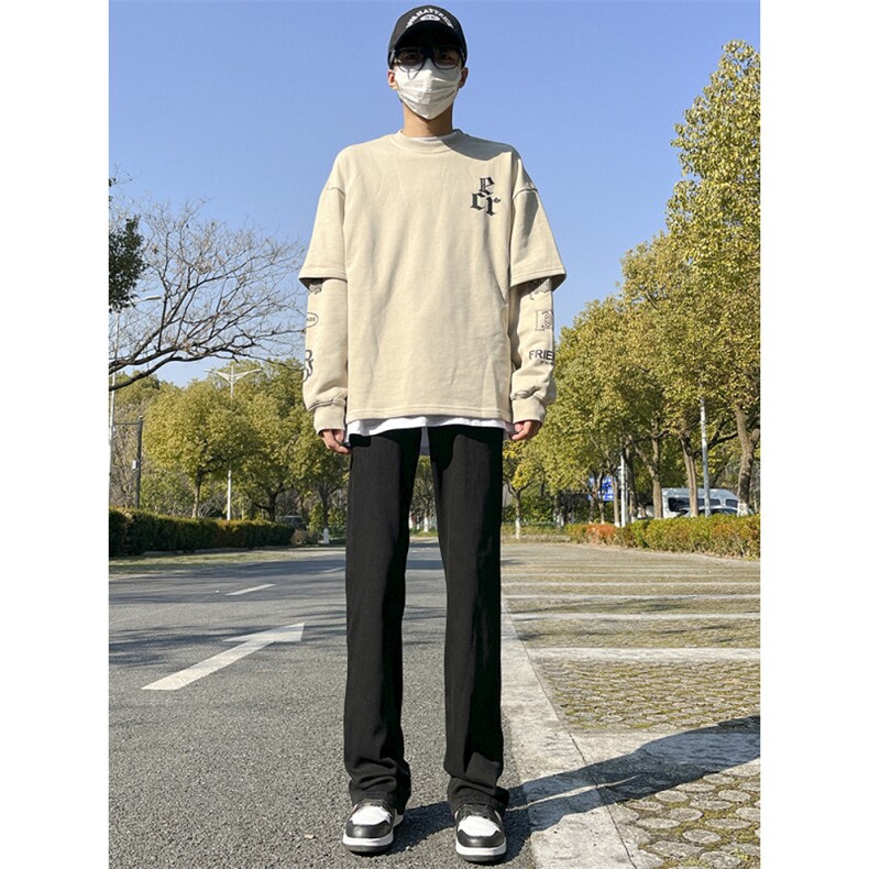 2024春款修身微喇复古弹力牛仔裤715-6-BK01P50图片
