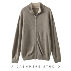 时尚男士羊毛半高领开衫轻薄舒适三色可选，男装羊绒套衫，台绒羊绒