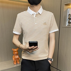 PL044-特P40控65条纹海魂风刺绣夏季新品男士短袖POLO衫潮，男装Polo衫，电商D310B-1
