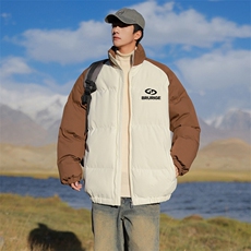 现货抖音得物可供视频三防加厚羽绒拼接棉衣外套面包棉服86638，男装棉衣，电商A486