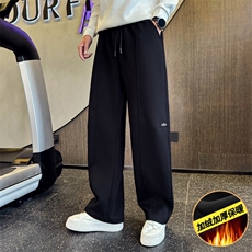 B340BK60加绒P6898店主风小伙风痞帅休闲直筒设计感卫裤，男装休闲裤，电商B340