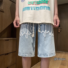 XZ616夏季新款牛仔短裤字母发泡牛仔裤TY856P45控58，男装牛仔裤，星座512A（原616）