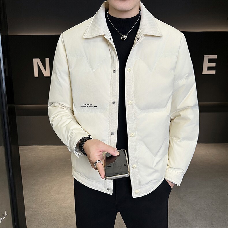 新款男士小翻领羽绒服夹克加厚防寒309B-3-81069-P190,男装夹克,星座1409-3