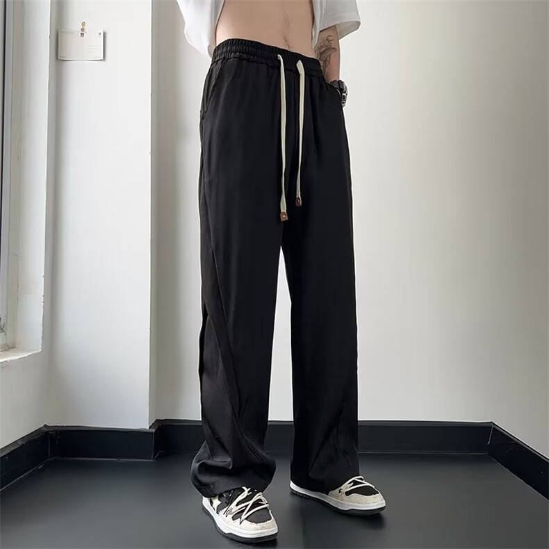 休闲裤男夏季新款直筒运动裤宽松垂感阔腿裤百搭长裤子K6125-p36,男装休闲裤,星座1008