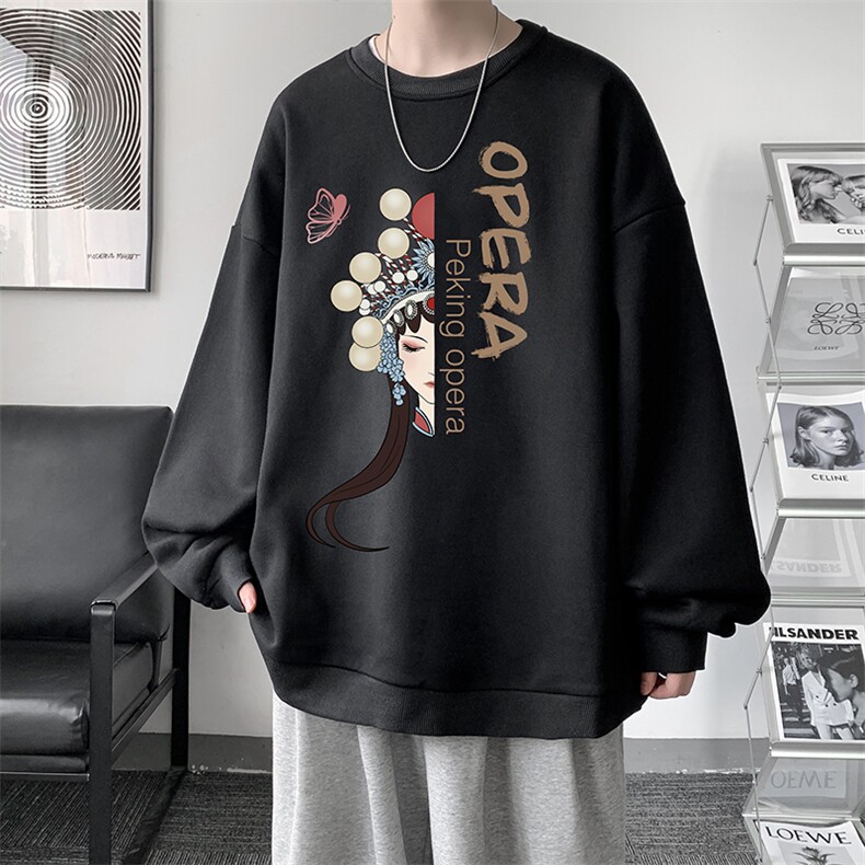 圆领卫衣男大码加厚加绒长袖t恤男S6161-P28加绒款-P33,男装卫衣,电商A040