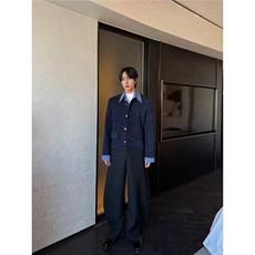 B992-P72春季韩系假两件拼接翻领小香风外套宽松休闲短款夹克，男装夹克，电商B323A