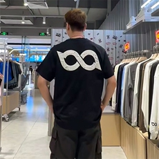 万针全刺绣工艺抖音得物高品质260克重磅纯棉双纱美式高街短袖T恤，男装T恤，电商A486