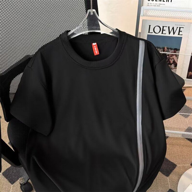 短袖t恤男2025新款宽松上衣夏季美式衣服美式高街半袖ST676-P32,男装T恤,星座412-2