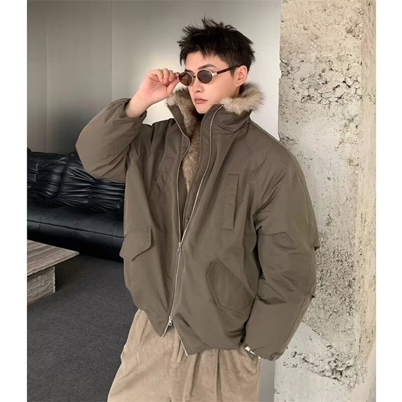 美式座山雕cleanfit飞行夹克男女哈灵顿短款毛领巴恩风工装外套潮，男装夹克，星座506A