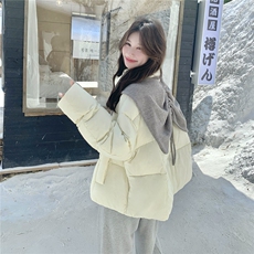 针织披肩90白鸭绒羽绒服女冬季2025新款俏皮减龄短款小个子巨好看，女装羽绒服，慧尚2-185