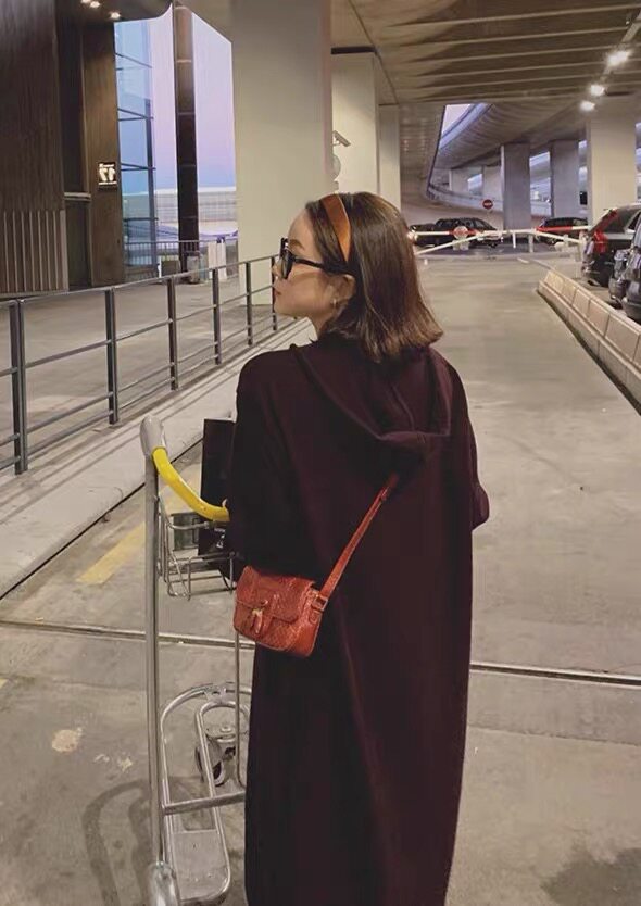 羊毛衫女秋冬宽松内搭针织衫v领中长款纯色连衣裙,女装连衣裙,思途羊绒
