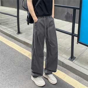 老钱风弯刀裤子男潮牌美式休闲阔腿裤宽松直筒裤LJ799-p50 加绒63图片