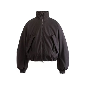 美式街头白鸭绒三防立领羽绒服男女潮牌短宽保暖外套JK6048图片