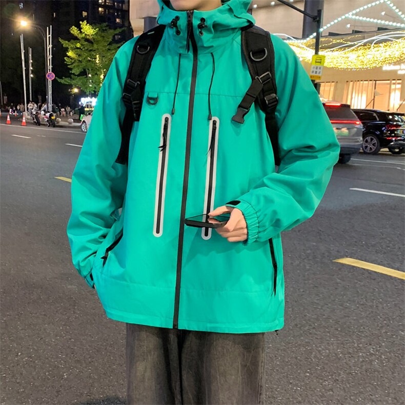 冲锋衣外套男2025春季新款宽松连帽休闲工装夹克潮流A259-P78,男装夹克,星座308B-2