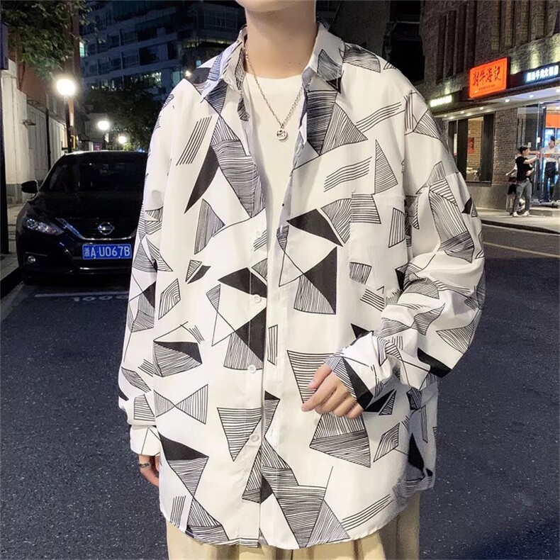 长袖衬衫男港风潮流C131P28,男装衬衫,星座1116-2