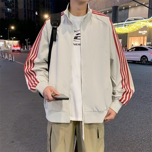 美式反光条拼接立领夹克户外休闲男女秋冬运动休闲外套HH1050 P68图片