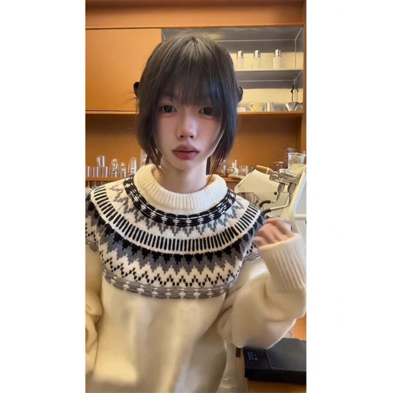美式费尔岛男女款圆领毛衣MY0102-P58,男装针织衫/毛衣,星座313A(原308A-2)