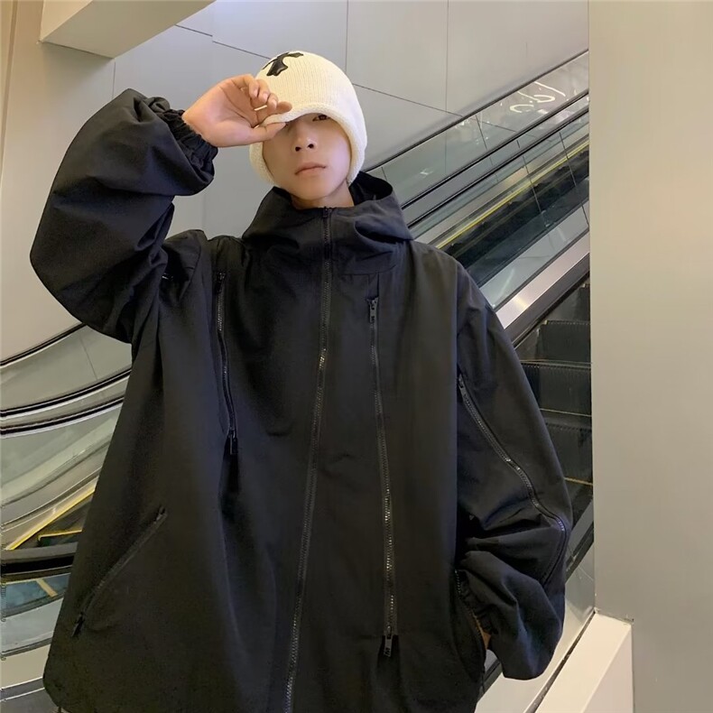 工装机能夹克男士潮牌ins百搭冲锋衣春秋款小众美式外套JK18P53,男装夹克,星座410-2
