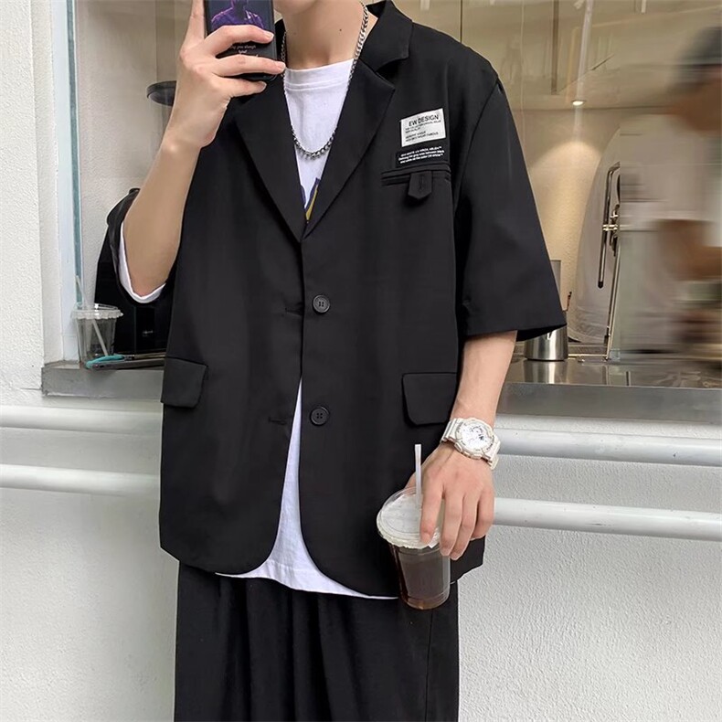 男士休闲短袖西装外套X821P40,男装西服,星座1116-2