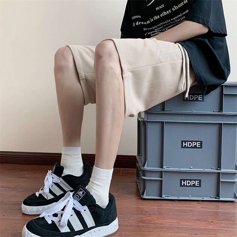 新款五分短裤男夏季休闲百搭港风纯色运动短裤CK2405-P27控48,男装牛仔裤,星座717