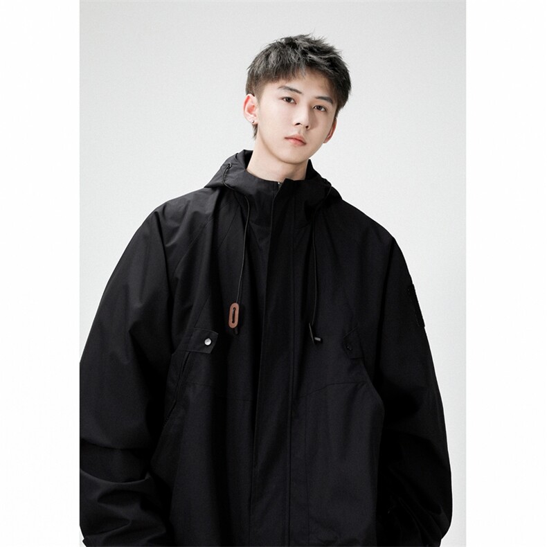 冲锋衣男高品纯色宽松夹克外套DSA157B-J90-P60,男装夹克,电商A157B