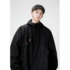 冲锋衣男高品纯色宽松夹克外套DSA157B-J90-P60，男装夹克，电商A157B