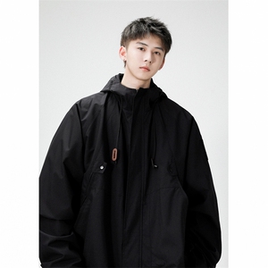 冲锋衣男高品纯色宽松夹克外套DSA157B-J90-P60图片