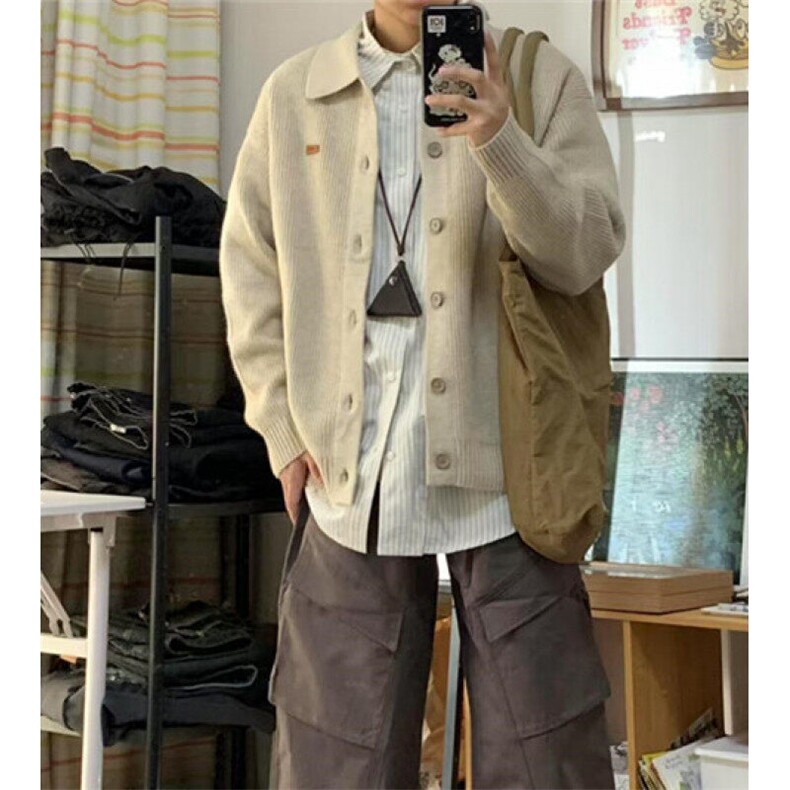 翻领毛衣外套男士秋冬季新款日系加厚开衫针织夹克男装MY11,男装针织衫/毛衣,星座1116A（原606A-3）