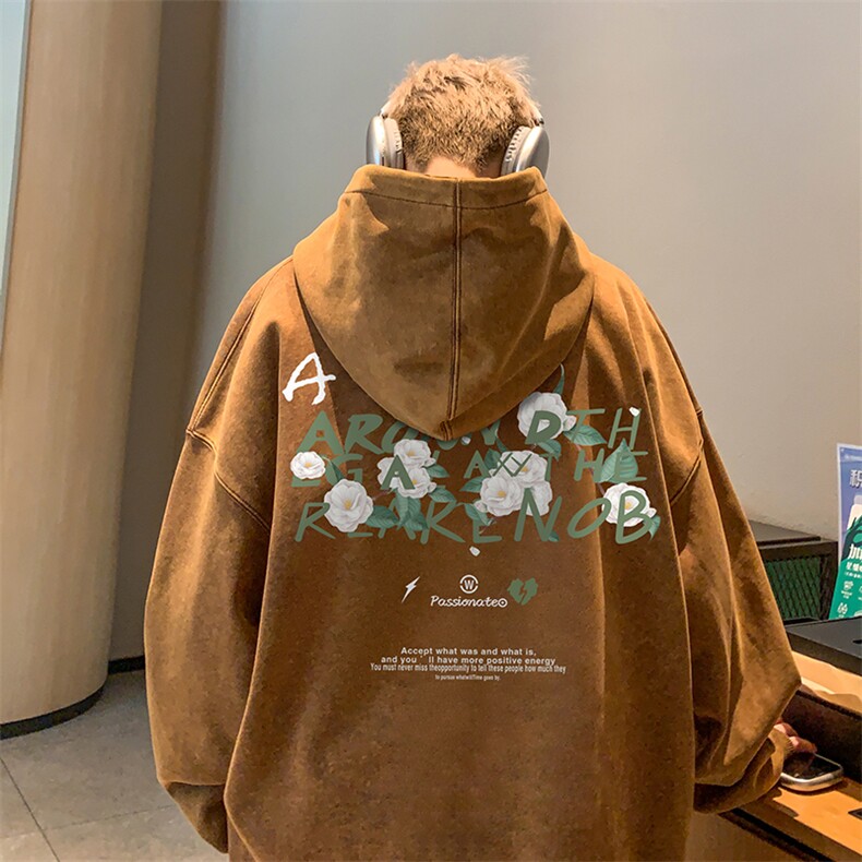 得物抖音高品质二开360克重磅做旧炒雪花纯色连帽水洗卫衣16025,男装卫衣,电商A486