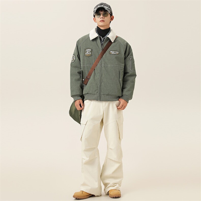 2025冬季新款男装日系潮牌纯色宽松休闲棉服加厚外套MY386-F172,男装棉衣,电商A101（原外27）