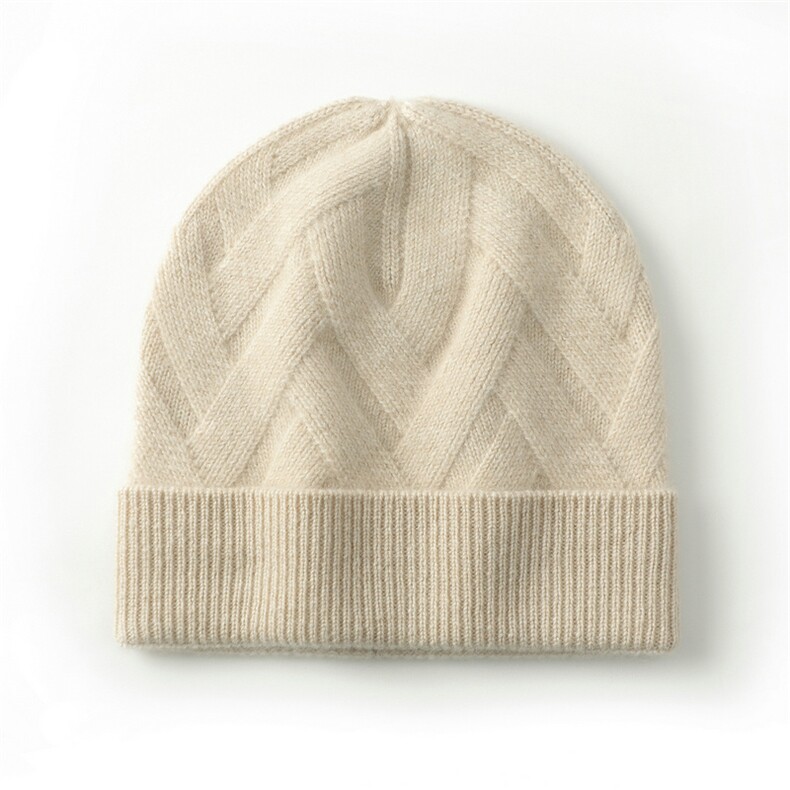 2025席编绞花帽时尚百搭通勤休闲，帽子，朝思纯山羊绒