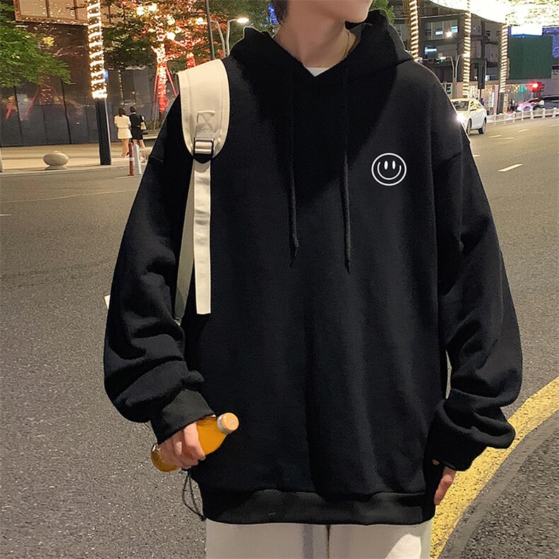 WY2224-P35纯棉连帽卫衣男大码运动帽衫宽松薄外套男,男装卫衣,电商A040