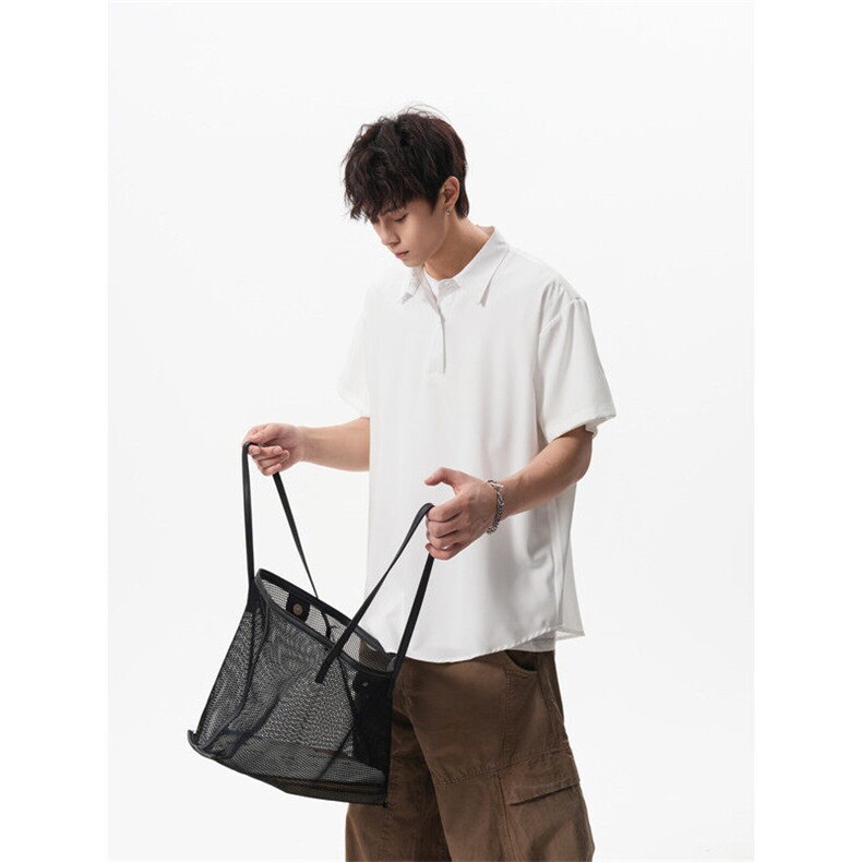 夏季新款港风日系polo领套头短袖衬衫男潮XZ608-CS2521-P30控48,男装T恤,星座608(原A046)